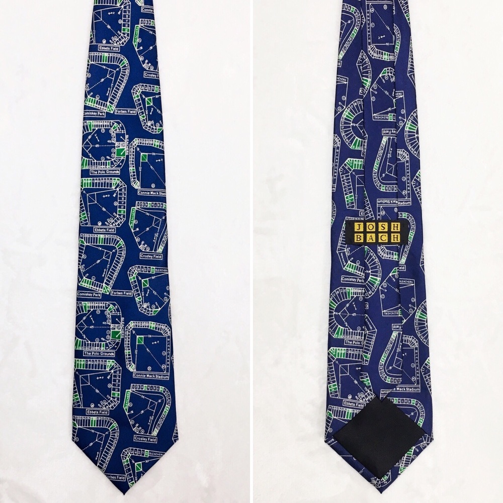 JOSH BACH  Baseball Stadiums (Demolished) Necktie